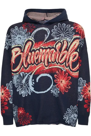Bluemarble Logo Jacquard Cotton Blend Knit Sweater