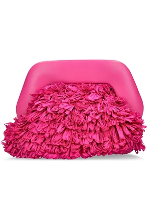 THEMOIRÈ Bios Curly Raffia Effect Clutch
