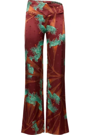 JOHANNA ORTIZ Chocolate Unbound Silk Wide Pants