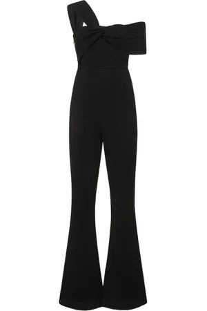 Roland Mouret Asymmetric Stretch Viscose Cady Jumpsuit