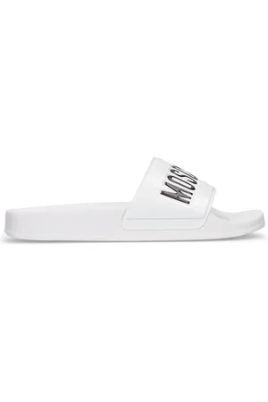 Moschino 25mm Logo Pvc Pool Slide Sandals