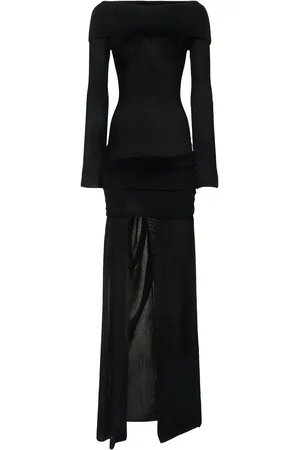 AYA MUSE Sidra Knitted Cotton Blend Long Dress