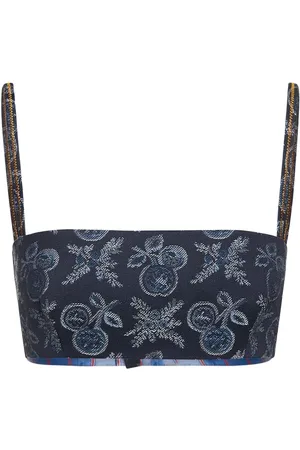 Etro Embroidered Denim Crop Top