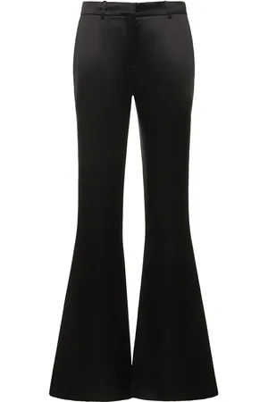 MAGDA BUTRYM Flared Wool & Silk Crepe Tuxedo Pants