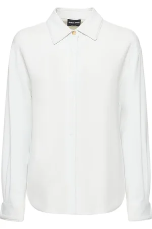 Giorgio Armani Viscose Cady Shirt W/pointed Collar