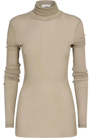 Ami Stretch Viscose Turtleneck Top