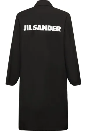 Jil Sander Printed Cotton Poplin Parka Coat