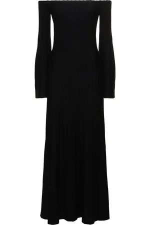 GABRIELA HEARST Menil Wool Blend Rib Knit Midi Dress