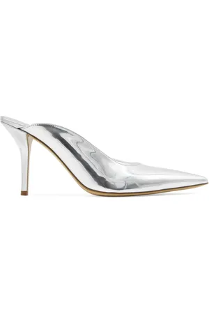 Gia Borghini 85mm Abella Mirror Faux Leather Mules