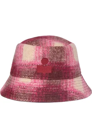 Isabel Marant Haley Checked Wool Blend Bucket Hat