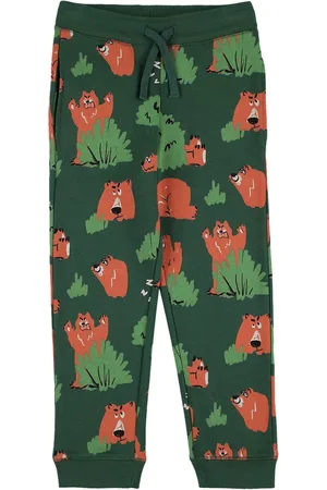 Stella McCartney Bear Print Organic Cotton Sweatpants