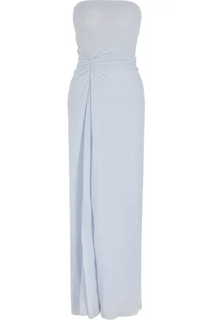 Giorgio Armani Strapless Draped Jersey Long Dress