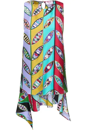 Puccini Girandole Printed Silk Twill Top