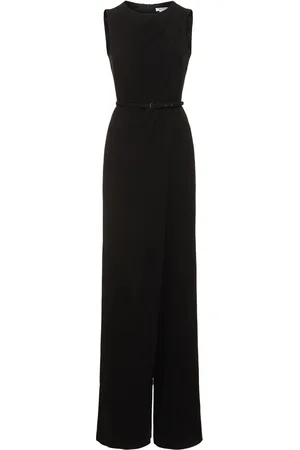 Max Mara Sondrio Belted Cady Long Jumpsuit