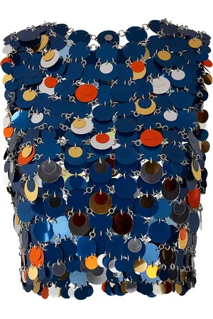 Paco rabanne Sequin Sleeveless Crop Top