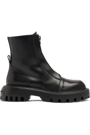 MATTIA CAPEZZANI Zipped Leather Ankle Boots
