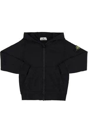 Stone Island Cotton Jersey Zip-up Hoodie