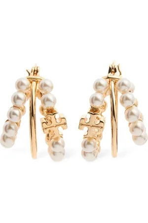 Tory Burch Kira Multi-hoop Faux Pearl Earrings