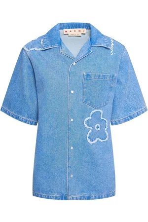 Marni Coated Cotton Denim Shirt