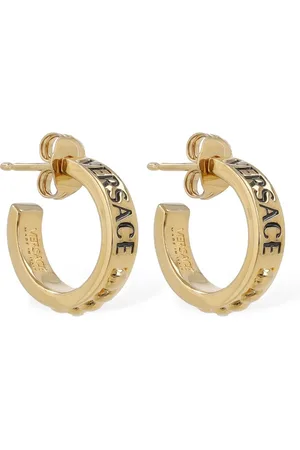 VERSACE Metal Logo Earrings