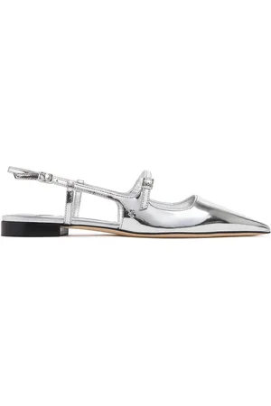 Jimmy Choo 10mm Didi Metallic Leather Flats