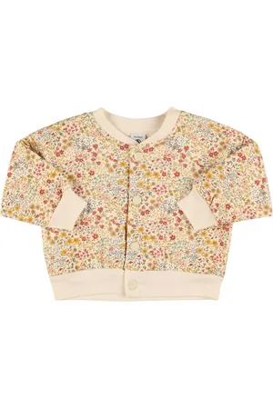Petit Bateau Printed Cotton Blend Bomber Jacket
