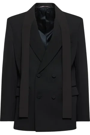 VALENTINO Wool Blazer W/scarf Panels