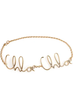 Chloé Double Logo Brass Belt