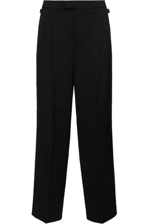 Ami Wool Blend Twill Wide Pants