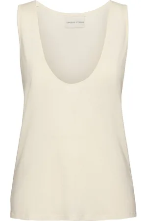 Loulou Studio Albia Plunging Tank Top