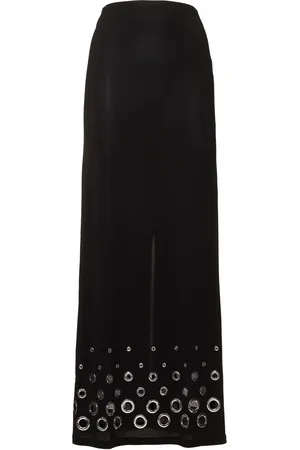 Paco rabanne Solid Jersey Second Skin Long Skirt