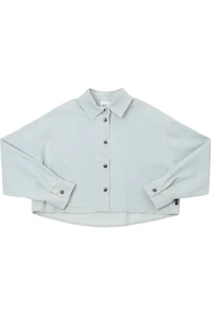 Aspesi Stretch Cotton Chambray Crop Shirt