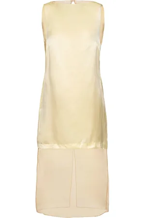 ESSE Rio Cowl Satin & Organza Plunge Dress