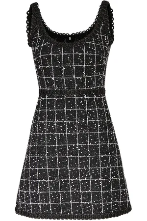 Giambattista Valli Bouclé Checked Mini Dress
