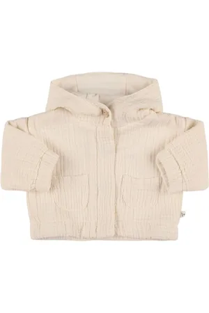 1+ IN THE FAMILY Cotton Seersucker Hooded Jacket