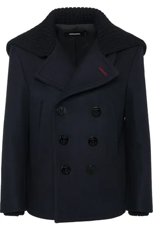 Dsquared2 Felted Wool Blend Sailor Peacoat