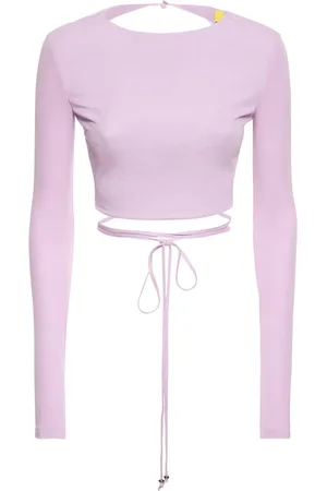 Dundas Sutara Wrap-up Viscose Jersey Crop Top
