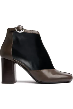 LEMAIRE 85mm Cut Out Leather Ankle Boots
