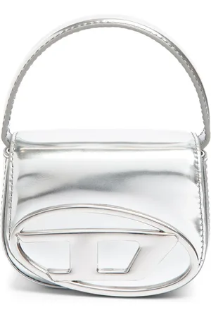 Diesel 1dr Logo Mirrored Leather Top Handle Bag