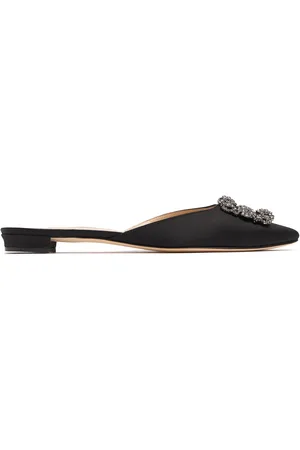 Manolo Blahnik Hangisi Satin Mules
