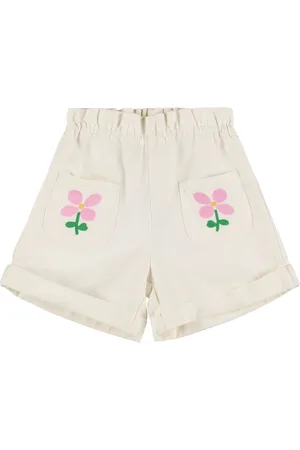 Hello Simone Embroidered Cotton Gabardine Shorts