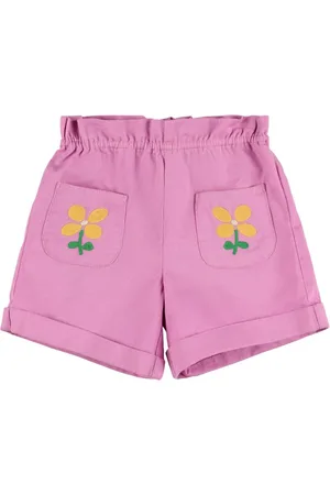 Hello Simone Embroidered Cotton Gabardine Shorts