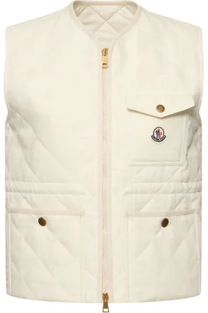 Moncler Vigny Diamond Quilted Linen Vest