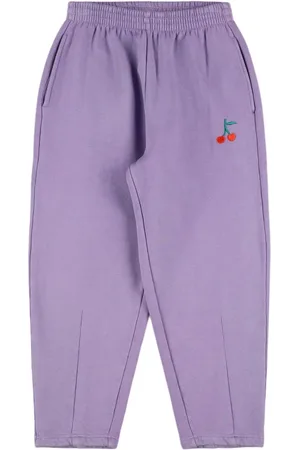 Bobo Choses Cherry Embroidered Cotton Sweatpants