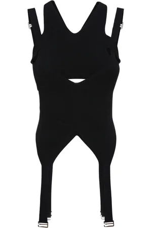 DION LEE Layered Viscose Blend Knit Hosiery Top