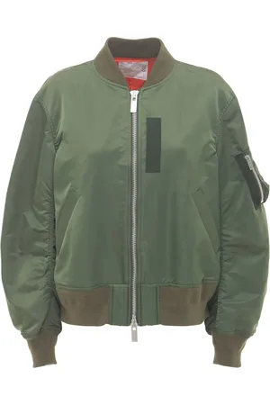 SACAI Zip-up Nylon Bomber Jacket