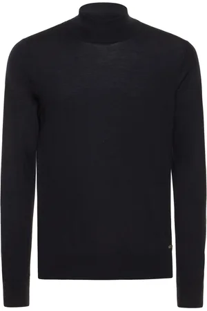 BRIONI Mockneck Wool Knit Sweater