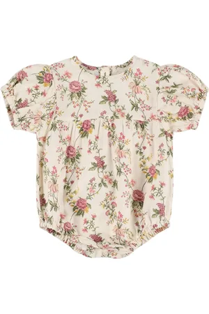 Babe & Tess Printed Linen & Viscose Bodysuit