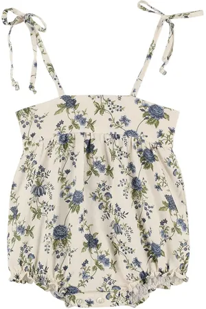 Babe & Tess Printed Linen & Viscose Bodysuit
