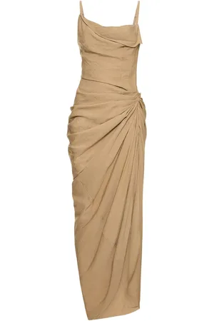 Jacquemus La Robe Saudade Crepe Long Dress